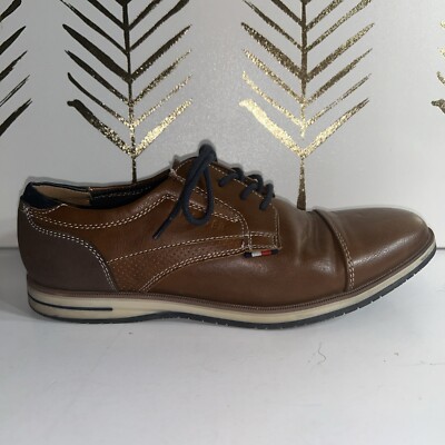 Tommy Hilfiger Men’s Tan Brown Leather Lace-Up Oxford Shoes Tommy Hilfiger Men main image 2