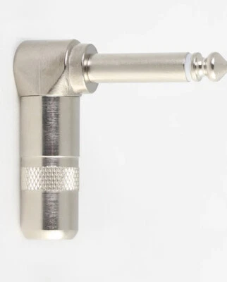 Switchcraft 226 Angled Mono Jack Plug Connector. 2 Pole Metal Shell, Steel Clamp