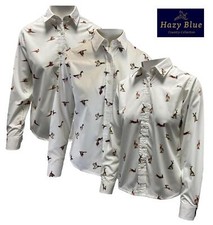 Ladies Country Patterned Shirt Duck Hare Pheasant Women's Long Sleeve 