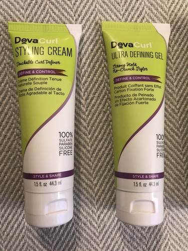 Deva Curl On-The-Go Travel Size Set Shampoo Conditioner Styling Cream Gel 5pcs