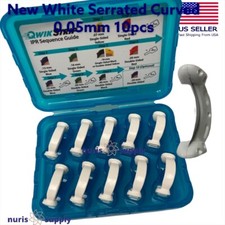 Qwikstrip™ New White Serrated Curved Strips Abrasive Single Sided 0.05 10/Pk