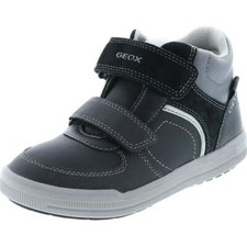 GEOX Boys Junior Arzach Black/Dark Grey Sneaker Boots j844ab05422c0005