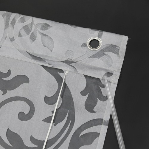 Raffrollo Ausbrenner Transparent Raffgardine mit Ösen Küche Gardine ohne Bohren - Bild 36 von 42