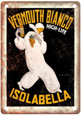 Isolabella Vintage Liquor Poster Retro Look Reproduction Metal Sign E852