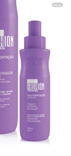 Anti Queda Capilar FASHION GOLD (viral No Brasil)Shampoo, Condicionador E Tônico - Picture 5 of 9
