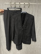 Jos A Bank Suit Men 42L Gray Traveler Career Academia Wool 33X31.5 Pants Luxury