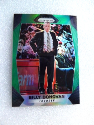 2017-18 PANINI PRIZM - BILLY DONOVAN - COACH #270 - OKC THUNDER - GREEN PRIZM