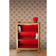 Art Deco vector Removable wallpaper brown and white wall mural design