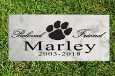 Customized Marble Dog Memorial Stone Personalized Beloved Friend Pet Marker