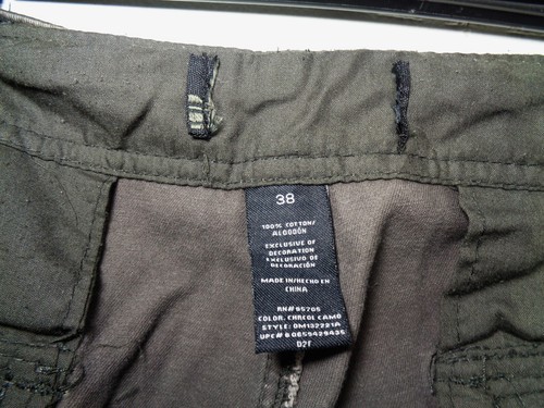 Customized Distressed Iron Co Camo Shorts Men's 38 Cargo Charcol Camouflage - Picture 7 of 8