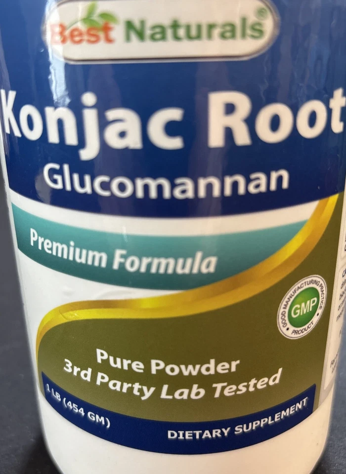 Glucomanano de raíz Konjac, fórmula premium polvo puro 1 lb (454 g) Foto 2 de 4