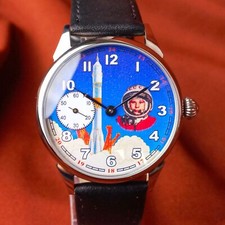 Soviet Marriage Wristwatch Yuri Gagarin Vintage Men's Watch 3602 Space Serviced