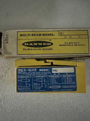 BANNER ENGINEERING R1 WORLD BEAM Model FX1 SCANNER BLOCK