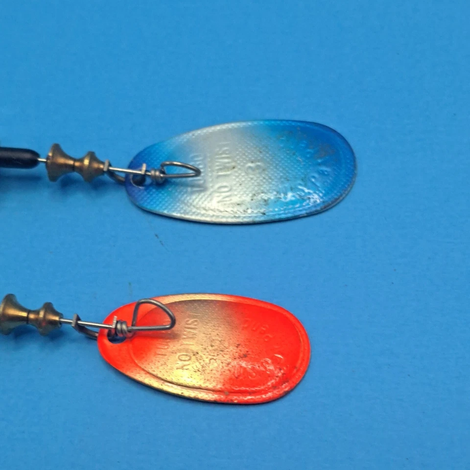 Luhr Jensen Turbo No Twist Spinner Lot Size 2 & 3 Blue Orange Treble Hook Lures - Image 3 of 4