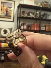 10K YELLOW GOLD DIAMOND RING CURVED SHAPE SZ 6.5 VINTAGE — photo 3