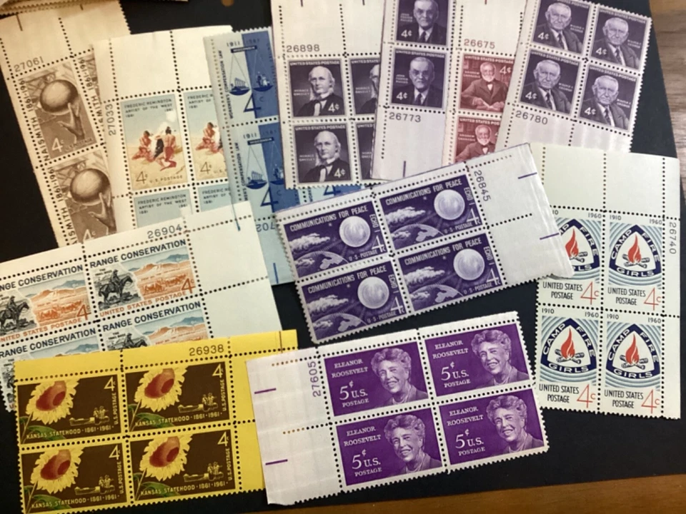 ICOLLECTZONE US Plate Blocks 40 different 4 & 5 Cent #1167 / / 1237 VF NH CV $40 - Image 4 of 4