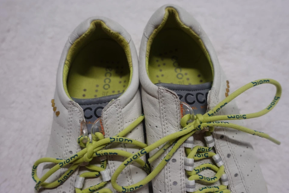 Zapatos de golf híbridos Ecco talla 6,5 blanco verde cuero Biom tecnología atlética Foto 4 de 4