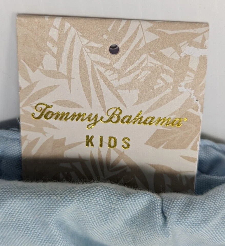 NUEVO CON ETIQUETAS Tommy Bahama Newsboy Gorra Plana Sombrero Infantil Bebé 12 Meses Azul Cambray Cuadros Foto 3 de 4