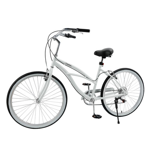 Urban Lady Girl's Bicycle Women's Beach Cruiser Bike 26 Inches 7 Speed White - Picture 17 of 17