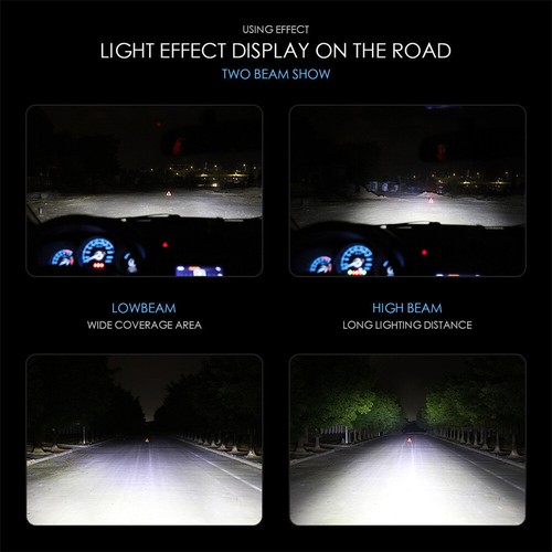 9008 H13 10000K LED Headlight Kit High Low Bulbs 3300000LM White Super Bright 2x - Picture 10 of 12
