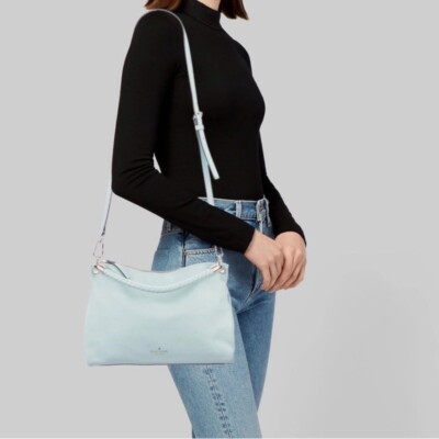Kate Spade Elliot Place Carmina Mint Leather 2-Way Bag, GUC