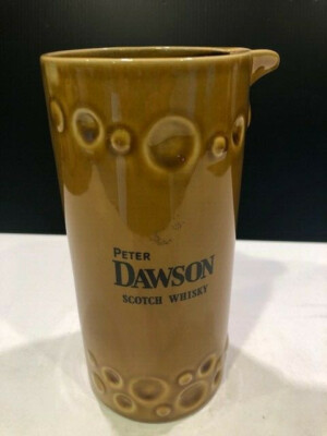 PETER DAWSON SCOTCH WHISKY CERAMIC WATER PITCHER - VINTAGE