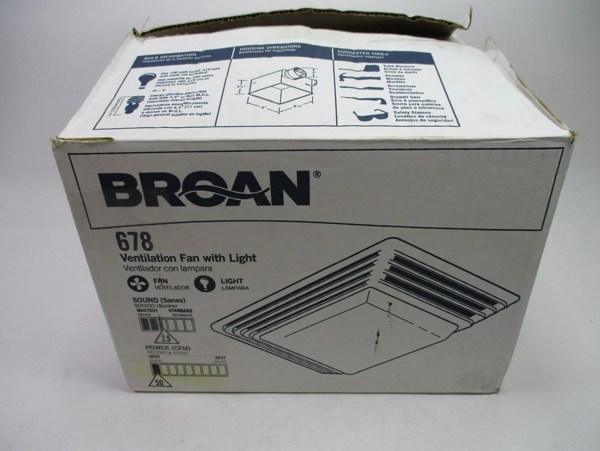 How To Install A Broan 678 Ventilation Fan With Light Shelly Lighting