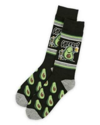 K-Bell Mens Novelty Socks Avocado, Beer Shoe Size 6.5-13