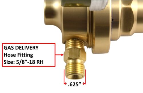 Pipeline Regulator for Nitrogen/Inert Gases - Inlet: 1/4" NPT - Outlet: 5/8”-18 - Picture 3 of 4