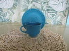 Homer Laughlin Fiesta Peacock Cup and Saucer Retired Color