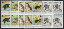 Hungary 1986 Protected Animals set of 6 in um blks of 4 sg3740-3745 c£30