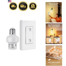 Remote Control Light Bulb Socket, Wireless Light Switch for Pull Chain Light ...