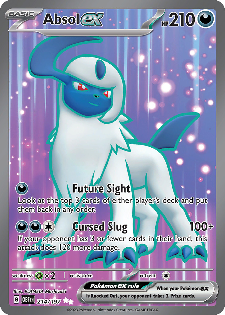 ABSOL EX 214/197 ULTRA RARE OBSIDIAN FLAMES POKEMON NEAR MINT