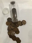 (1) Roll (50) Lincoln wheat cent pennies teens-fifties, mostly F and EF