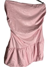 Almost Famous Spring Trendy Powder Pink Plus Strapless Bubble-Hem Mini Dress 2X