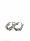 vintage-style earrings feature a two-tone design with sterling silver bands and — photo 2