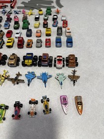 Vintage Galoob Micro Machines Lot Of 108 Red Corvertible Corvette Train etc