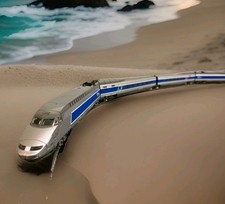 Mehano TGV SNCF Atlantique Silver Blue Electric Loco + Track Transformer HO OO
