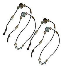 2 Pcs Retro Beads Eyeglasses Chain Elegant Glasses Holder Strap for Reading