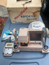 VTG Mansfield Fairfield 8mm Reporter Editor Model 650 w/Original Box Dri-Splice