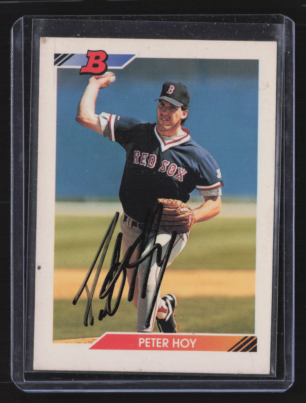 1992 Bowman #292 Peter Hoy RC On-Card Auto