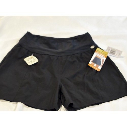 Zeroxposur NUEVO Mujer Cintura Alta Forrado Activo Pantalones Cortos Natación Negro UPF 30+ Talla Xs - Imagen 2 de 8