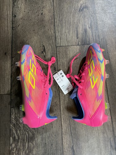 Botín de fútbol Adidas Adizero F50 Pro FG Mid Mystic Victory Pack para hombre talla 7 JH6419 - Imagen 4 de 7