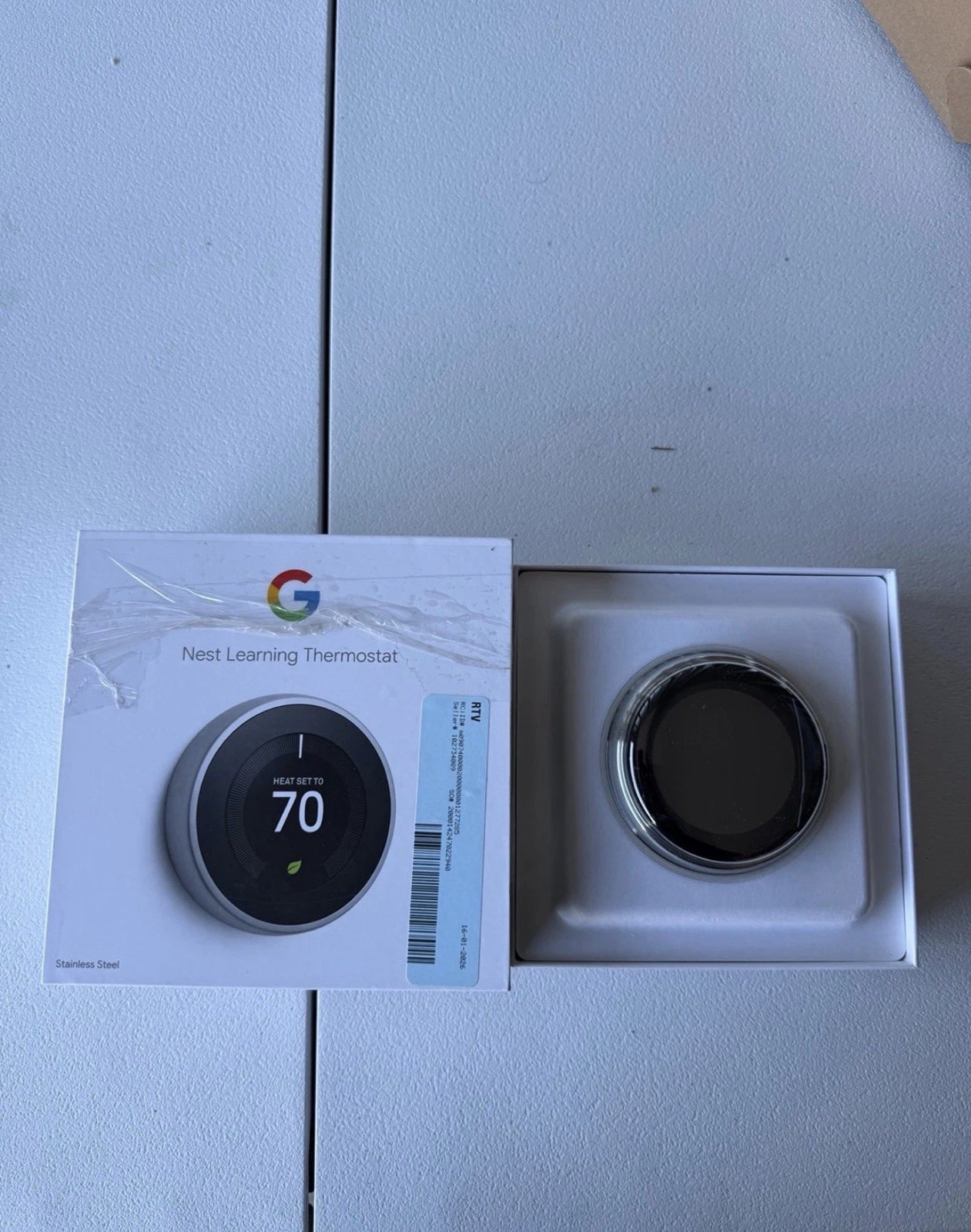 Nest Learning Thermostat - 3rd Generation Stainless Steel T3007es