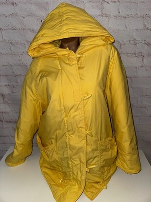 Hummelsheim Vintage Parka Jacke wattiert Kapuze gelb Größe 176 oder auch XS/S