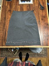 Gap Vintage Women's Skirt Embroidered Hem Business Casual Size 6