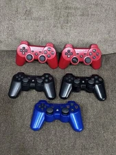 For Parts / Repair - Lot of 5 Official OEM Playstation 3 PS3 Controllers AS IS
