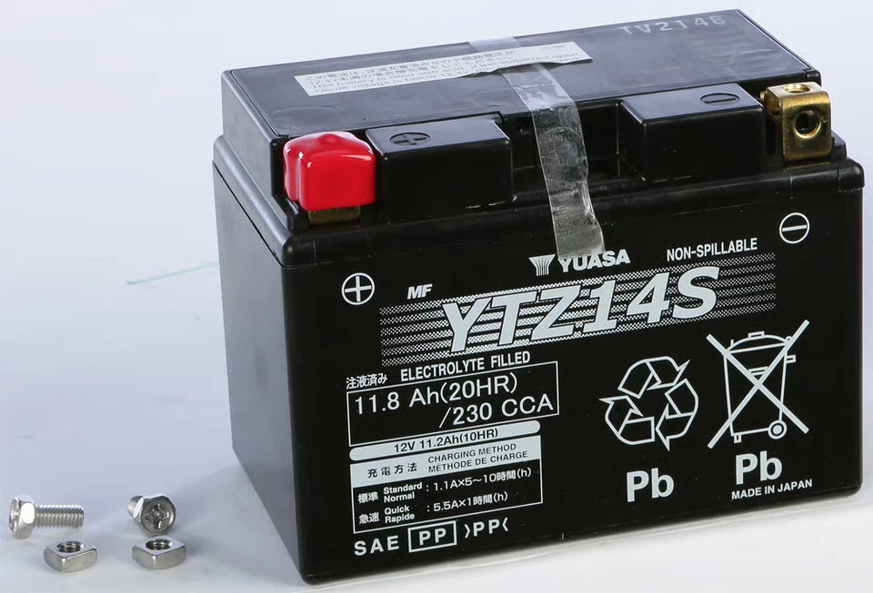 Yuasa Factory Activated Maintenance Free Battery - YTZ14S Motorcycle ATV/UTV PWC - Image 3 of 4
