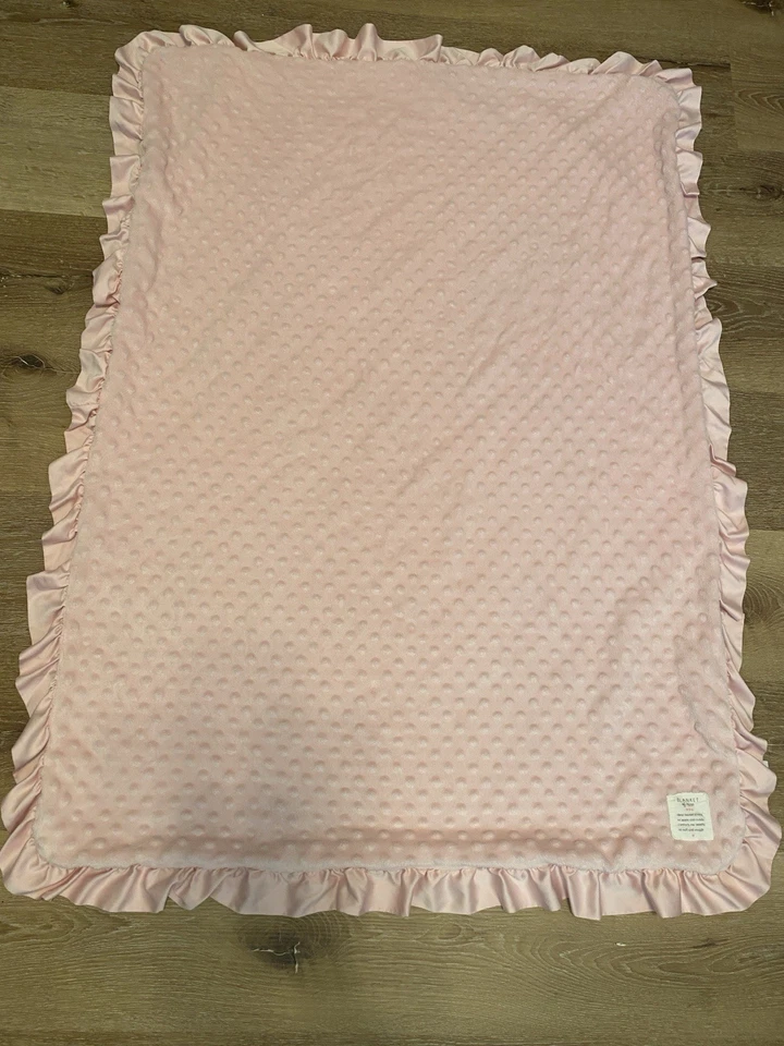 "Manta bebé Carter's Child of Mine rosa punto Minky con volante 41"" X 31"" + bonificación" Foto 2 de 4