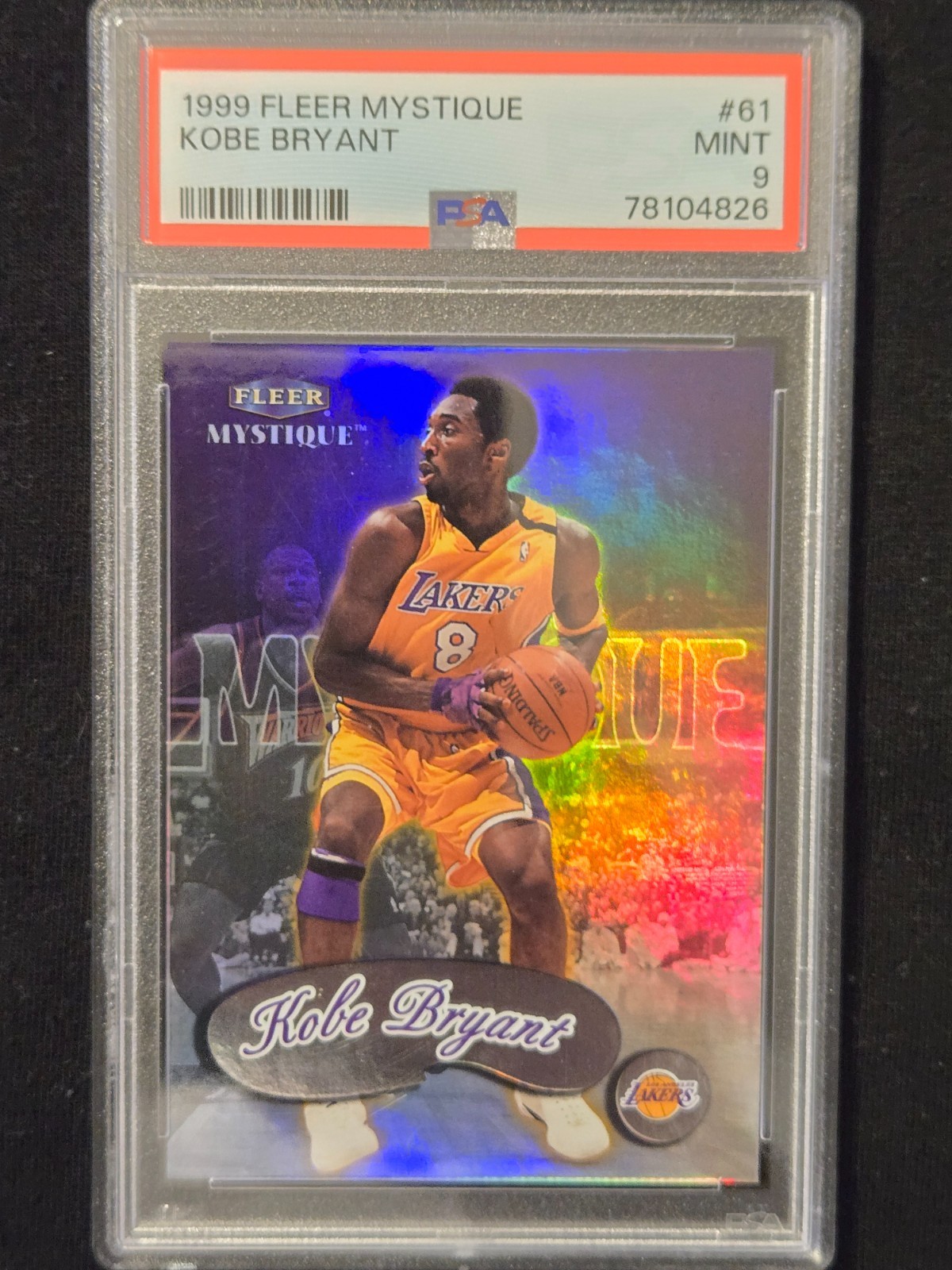 1999 FLEER MYSTIQUE KOBE BRYANT REFRACTOR #61 GRADED PSA 9 MINT